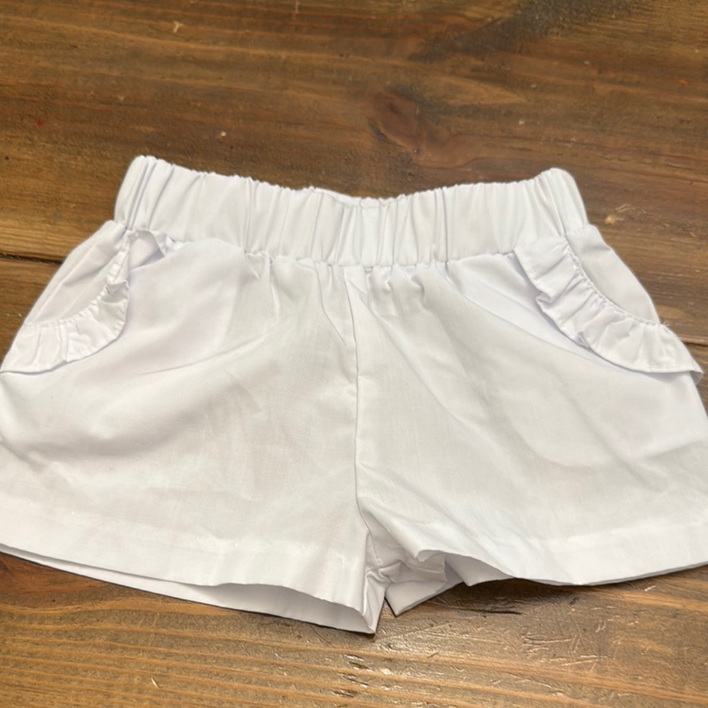 Name Dropper White Toddler Shorts